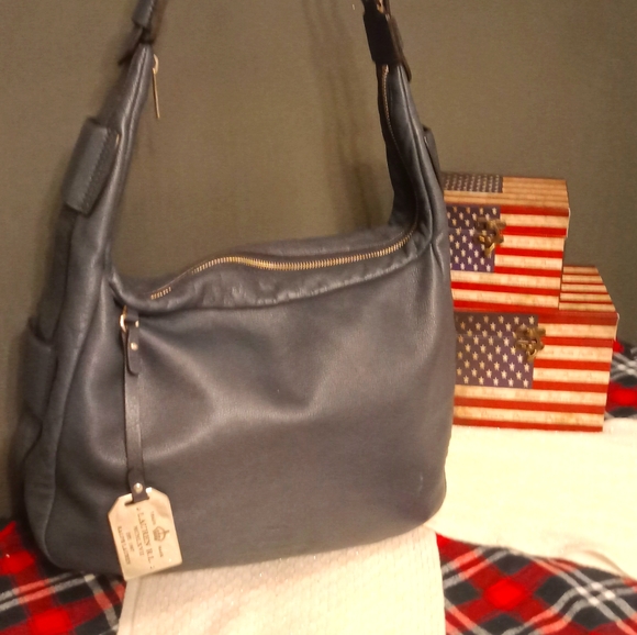 Lauren Ralph Lauren Handbags - Navy blue satchel.